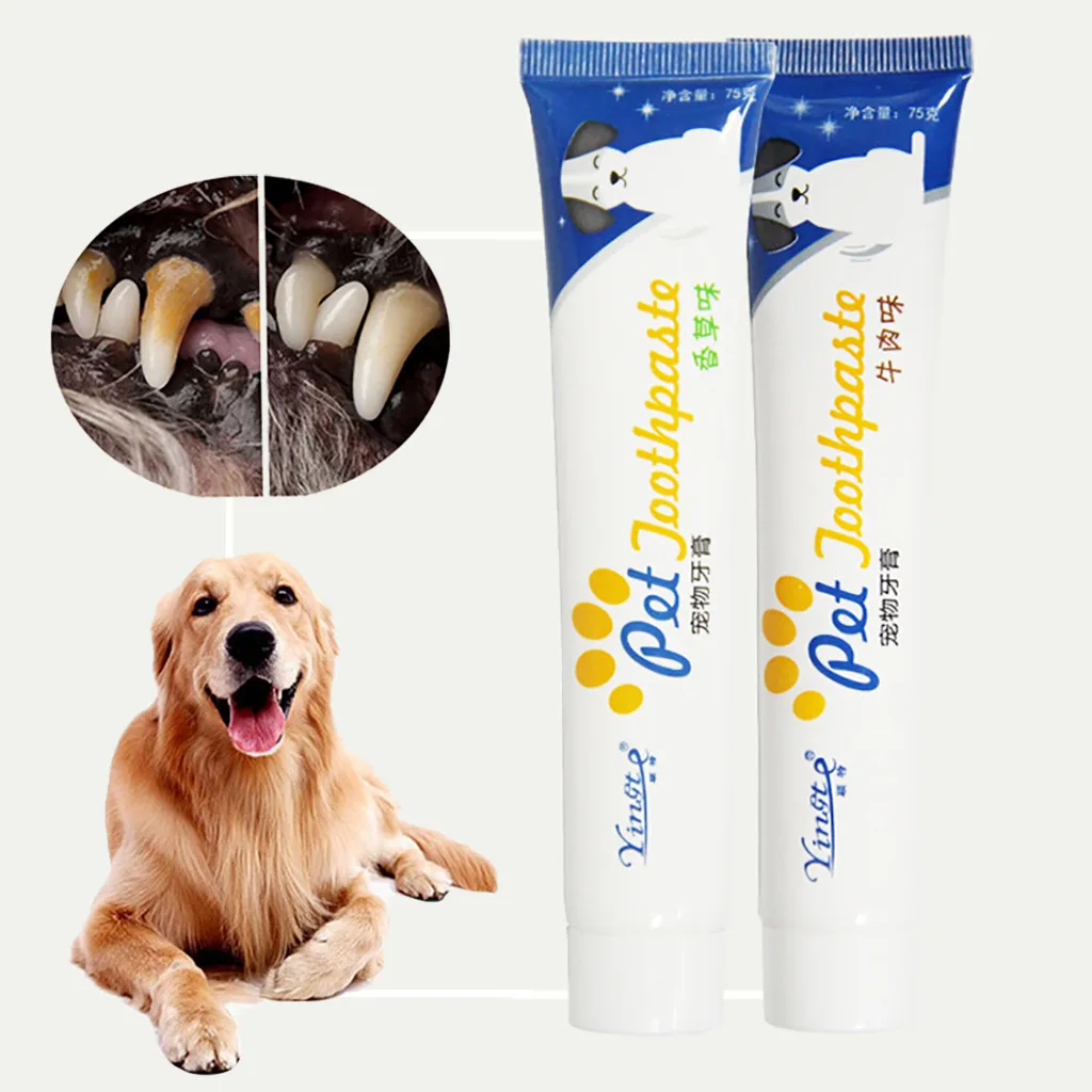 Зубная паста для чистки зубов для собак товары для домашних животных здоровая ферментная съедобная зубная паста уход за полостью рта уменьшение зубного камня и зубного налета