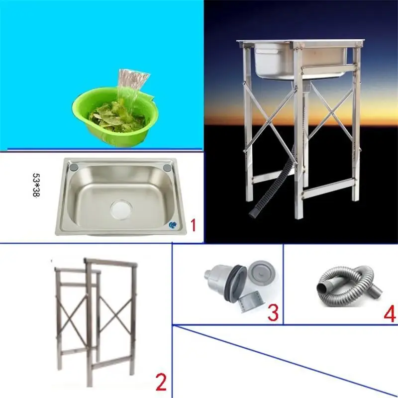 Number 16 Lavandino Portatil Waschbecken Lavello Cucina Evier De Cuisine Wasbak кухня Lavabo Cuba Pia Cozinha Fregadero раковина для мытья посуды - Color: Number 16