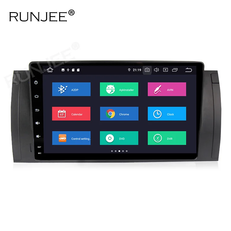 Perfect RUNJEE 9 inch multimedia-player RK3399 for BMW/E39/X5/M5/E53 car radio 4G RAM SWC rear camera DAB 1