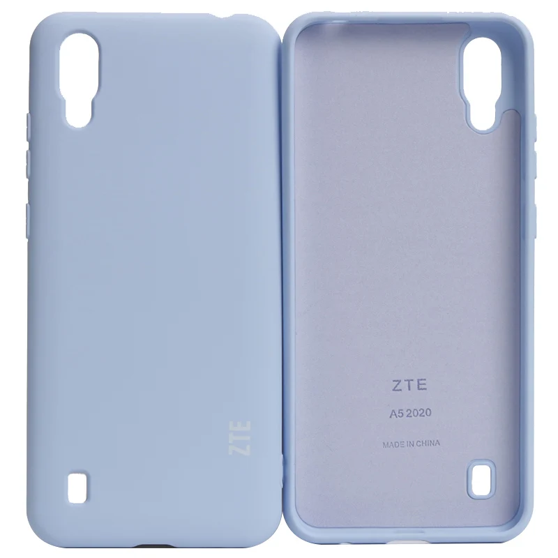 wallet phone case ZTE Blade A5 2020 Case High Quality Liquid Silicone Case Silky Soft-Touch Back Cover For ZTE A5 2020 Phone Shell cell phone lanyard pouch Cases & Covers