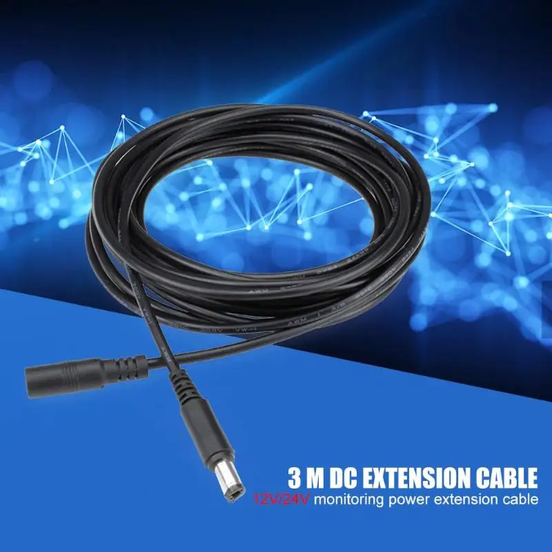 3 м 12V 24V 5,5x2,1mm DC Мощность провод адаптер «Папа-мама» мониторинга Мощность удлинители кабель CCTV продлить шнур