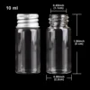 10pcs 10ml 22*50mm Clear Glass Bottles with Aluminum Caps Tiny Empty Glass Jars DIY Crafts Vials Tiny Glass Jars 2