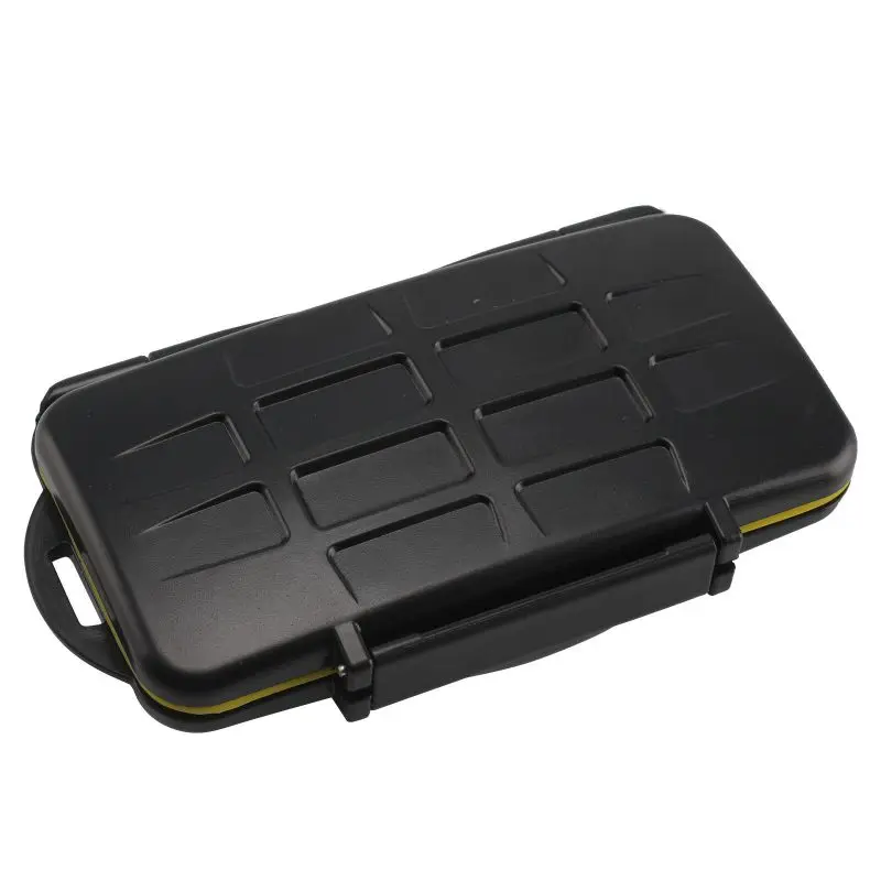 2019Newest SD Memory Card Cases Portable Waterproof SD Memory Card Storage Bag SD Memory Card Carrying Box - Цвет: Black
