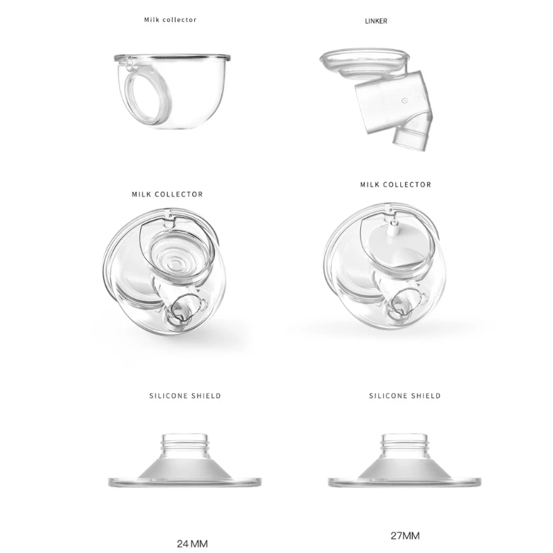Wearable Breast Pump Accessories Silicone Horn Diaphragm Milk Collector Nursing Cup Joint Electric Breastpump Parts