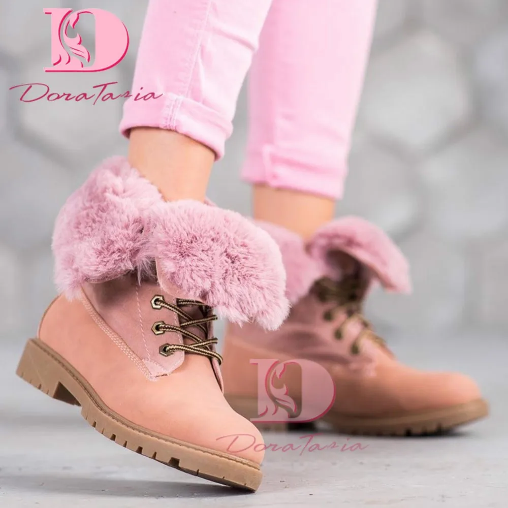 chunky heel snow boots