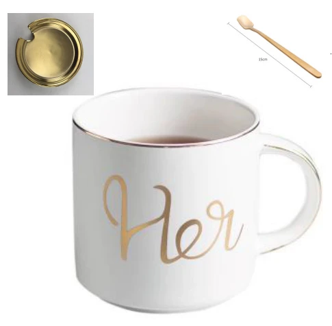 1Lid 1Cup 1Spoon Ins Северная Европа стиль оригинальность черно-белая кофейная кружка для любителей завтрака молочная чашка с крышкой ложка чашка Caneca подарки чашка - Цвет: 1Lid 1Cup 1Spoon