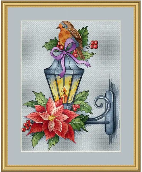 

HH Counted Cross Stitch Kit Fan blowing a fan Handmade Needlework For Embroidery 14ct Cross Stitch Wall lamp and bird