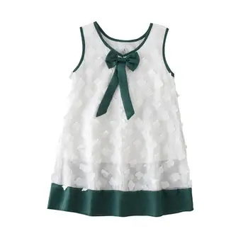 

Girl's dress children's clothing new summer sleeveless bow in the big child chiffon dress 3-12 baby girl clothes