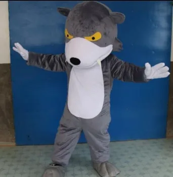 

hot sale Cosplay Halloween Wolf Gray Mascot Costume Suits Adult Birthday Party Game Dress Unisex Christmas BIrthday Gift