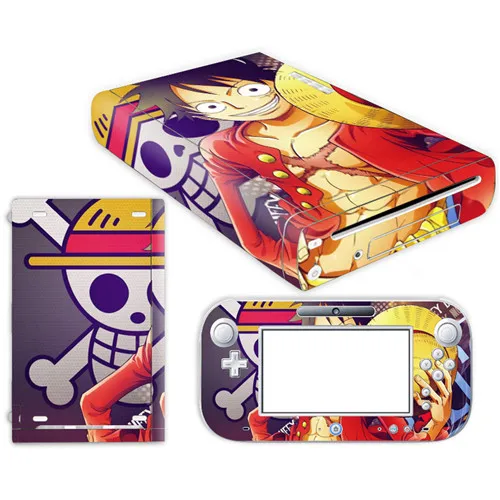 YS-WIIU-0078 Аниме one piece Luffy стикер кожи для nintendo wii u консоль крышка с пультами контроллер скины для геймпад для nintendo wii u наклейка - Цвет: YS-WIIU-0078