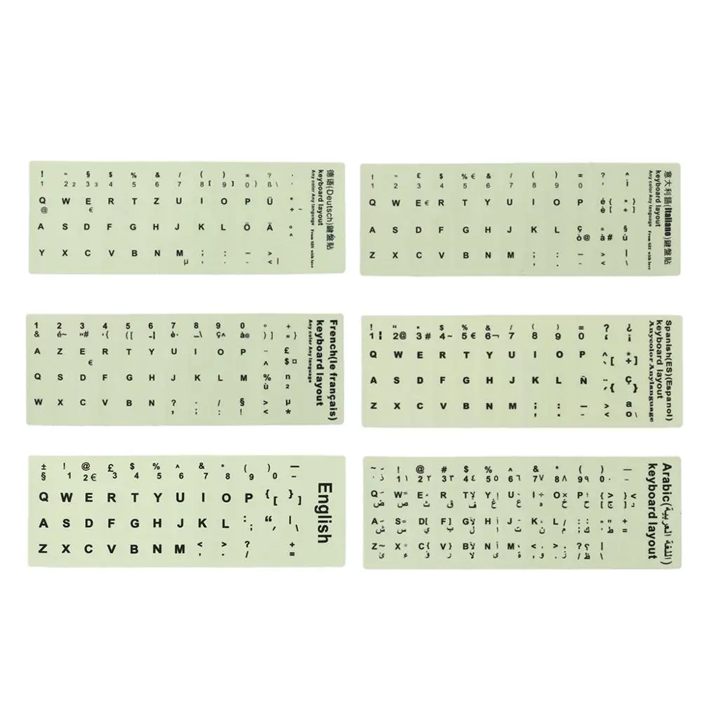 

Fluorescent Keyboard Stickers Luminous Waterproof Keyboard Protective Film Unique coating protects from abrasion easy to apply