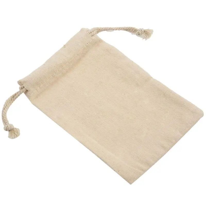AFBC 100 pcs small cotton drawstring bags 10x15 cm