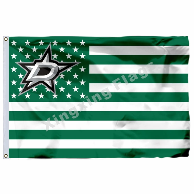 Dallas Stars Flag 3ft x 5ft Polyester Banner Dallas Stars Flying Size No.4 90X150cm Custom flag