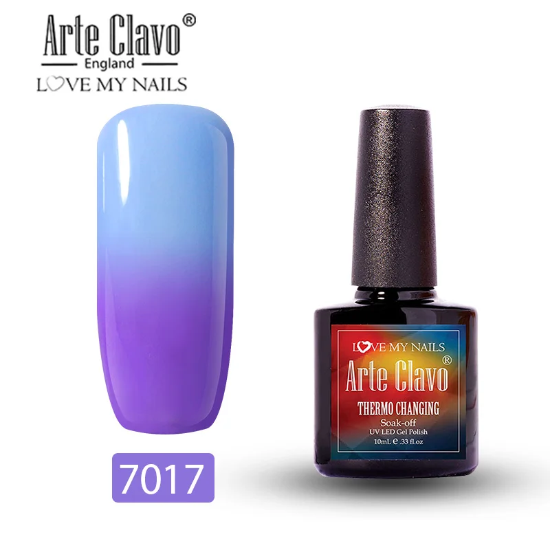 7017 Arte Clavo, 10 мл, Гель-лак для ногтей, меняющий цветовую температуру, блестящее украшение, макияж, маникюрный Топ, набор, сделай сам, дизайн ногтей, салон - Цвет: 7017
