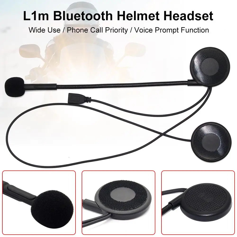 AUTOECHO Универсальный L1M ультра-тонкий мотоциклетный шлем Беспроводная bluetooth-гарнитура наушники шлем динамик с губкой микрофон