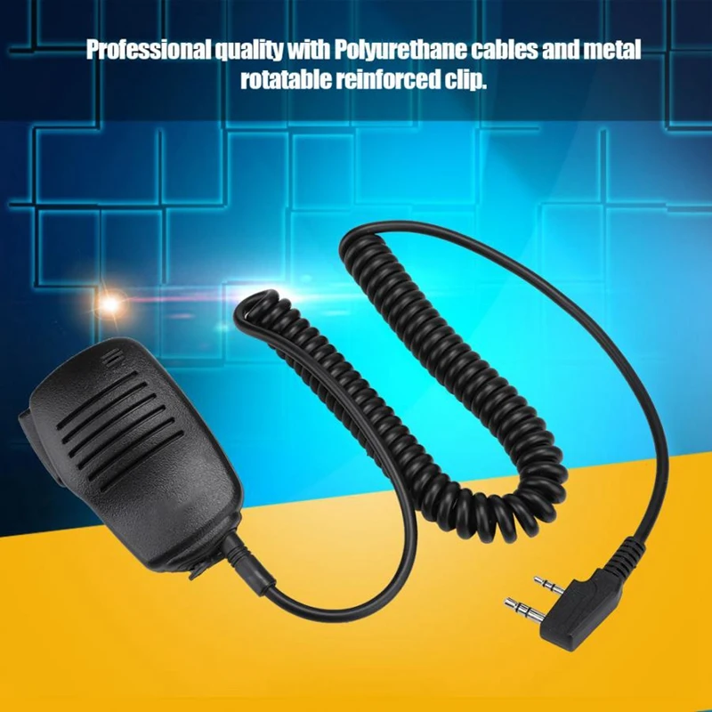 2 Pin Ptt тяжелый Динамик микрофон Водонепроницаемый для Kenwood Puxing Wouxun Tyt Hyt Baofeng Uv5R 888S радио