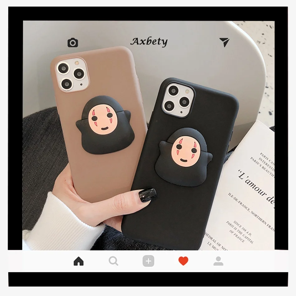 Чехол для iPhone 11 XR Pro XS Max 3D чехол милый мультяшный Безликий аниме сделай сам 7 8 6 Plus X