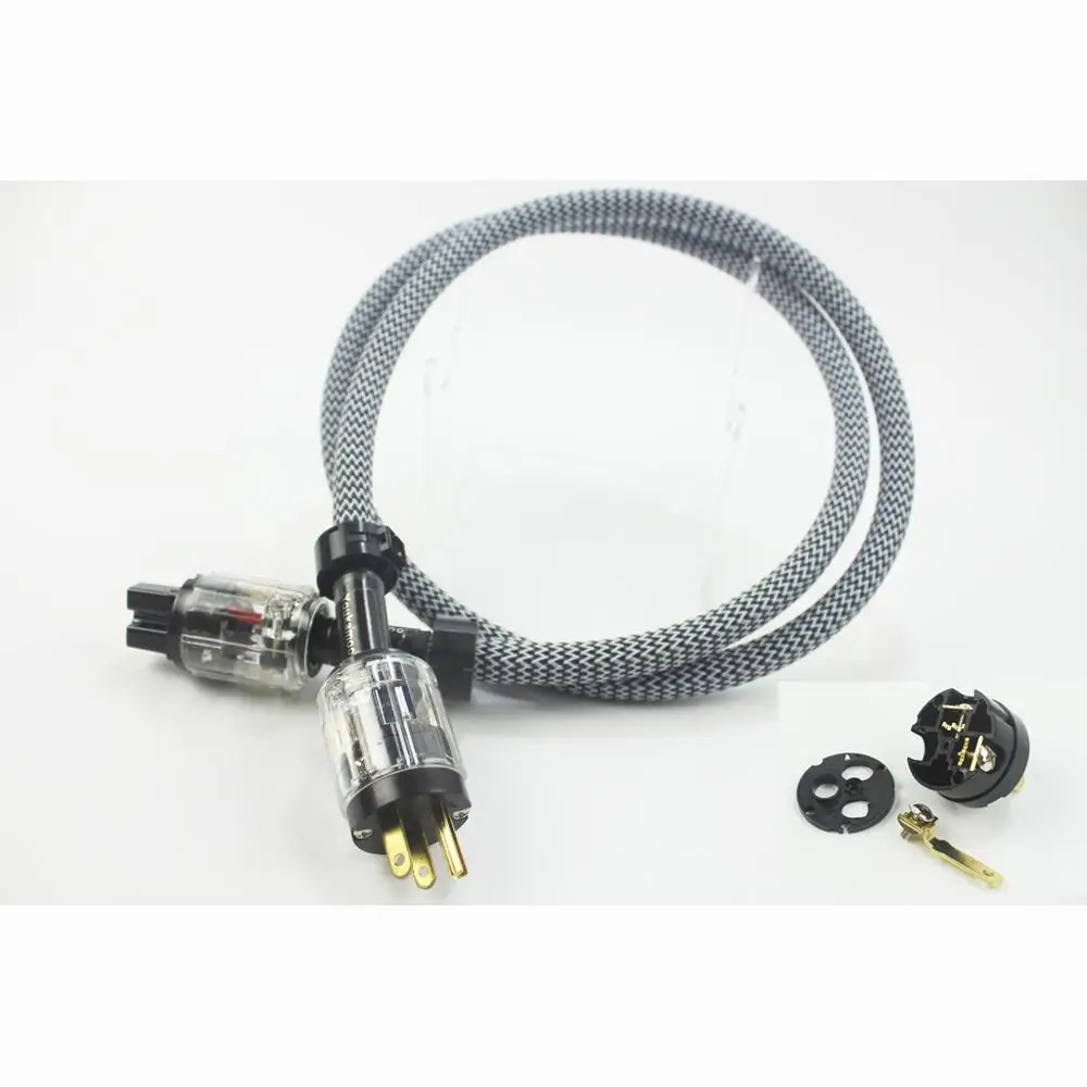 Youkamoo B11 12AWG аудиофил Hi-Fi Чистый медный кабель питания переменного тока US Plug 1 5 м 5ft |