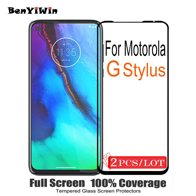 Оригинальное закаленное стекло с полным покрытием для Motorola G Stylus защитой от