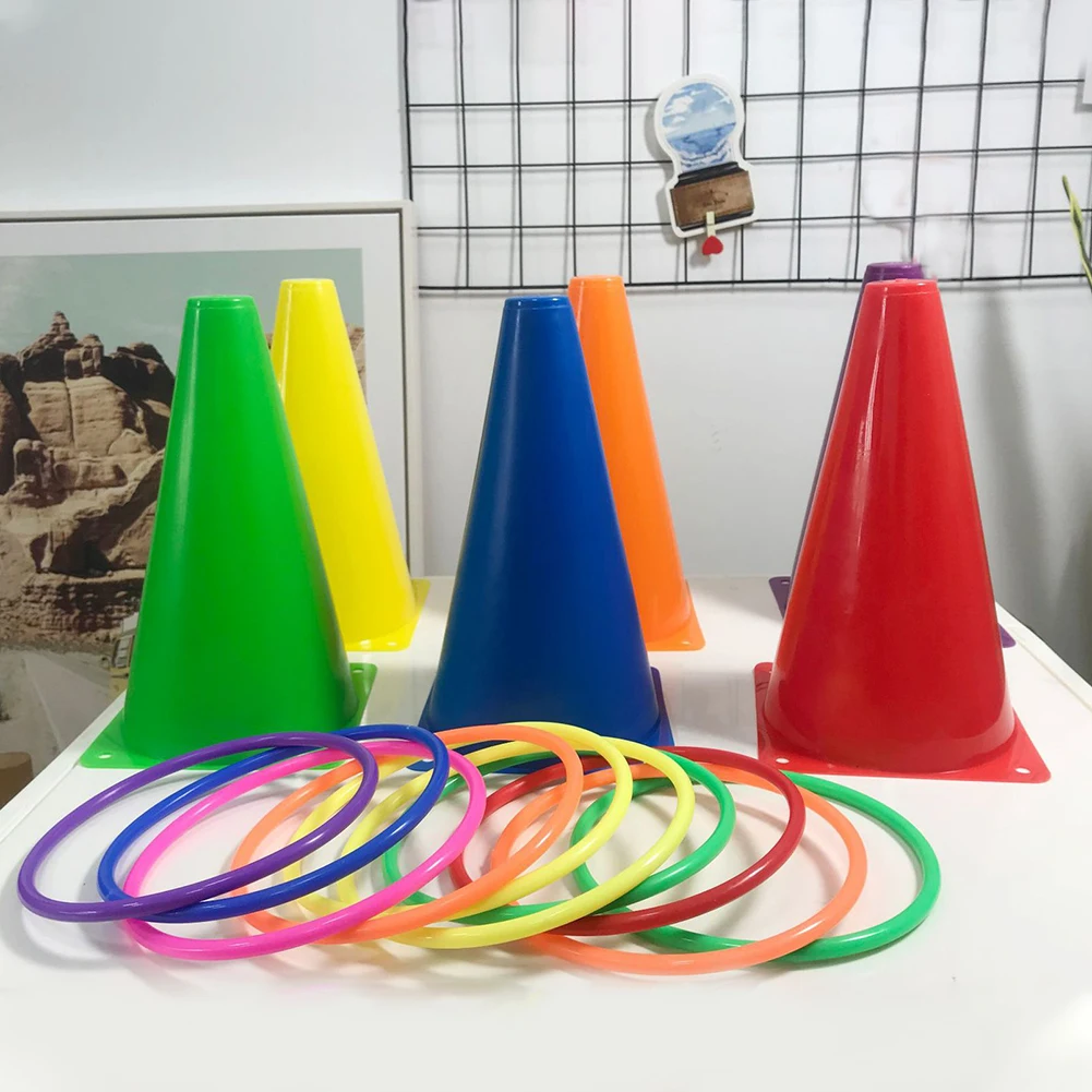 Agility Practice Party Kids Interactive Hoop Toss Ring Set Outdoor Playing Parent Child Throwing Buckets Sports Family Game