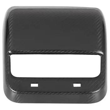 

for Tesla 3 18-19 Dry Carbon Fiber Black Car Back Air Outlet Cover Decoration Board