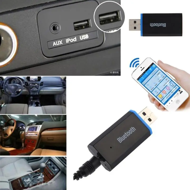 Мини Usb Bluetooth аудио приемник 3,5 мм аудио кабель Черный Беспроводная передача практичные аксессуары для телефонов