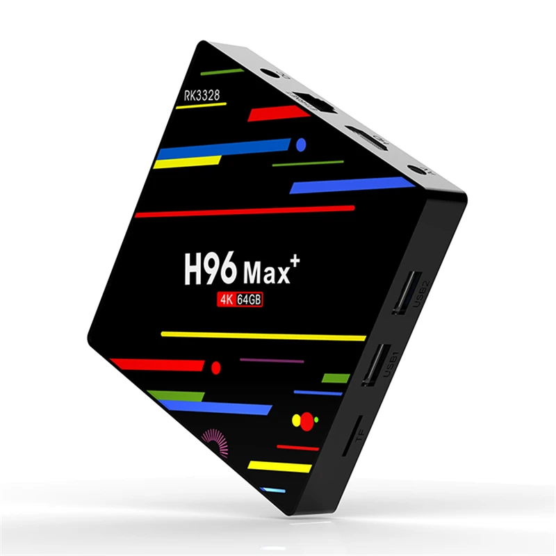 ILEPO H96 MAX Plus Android 8.1 Smart TV Box RK3328 Quad Core RAM 4GB ROM 32/64GB 2.4/5GHz Wifi 100M LAN Arabic Iptv Htv