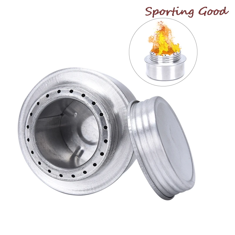 Portable Mini Aluminum Alloy Alcohol Stove With Lid Outdoor Camping Hiking Picnic Backpacking Ultralight Cooking Stove