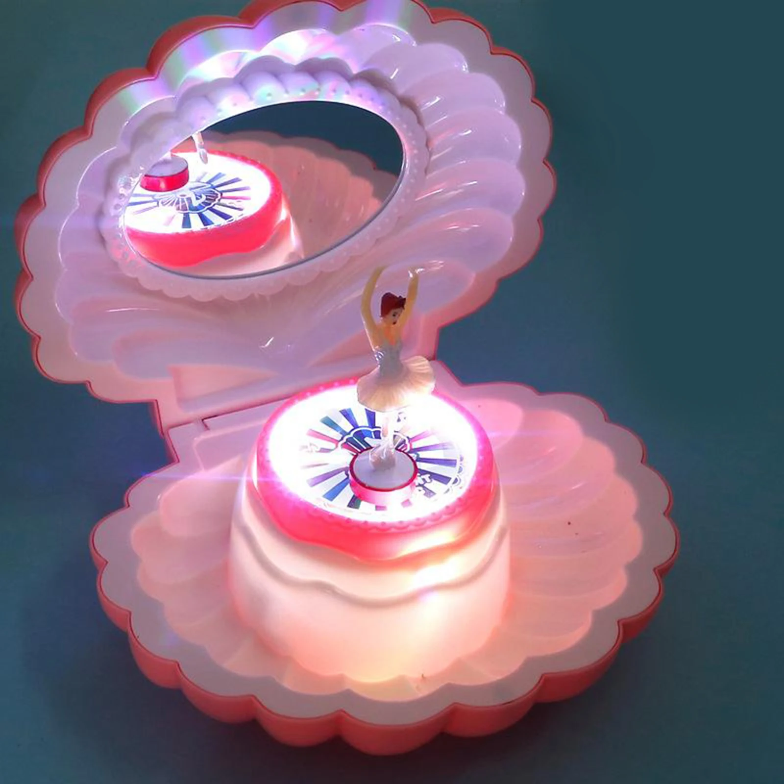 Shell shape ballet girl music box with Light classic retro melody gift for birthdays holidays wedding and parties decorative
