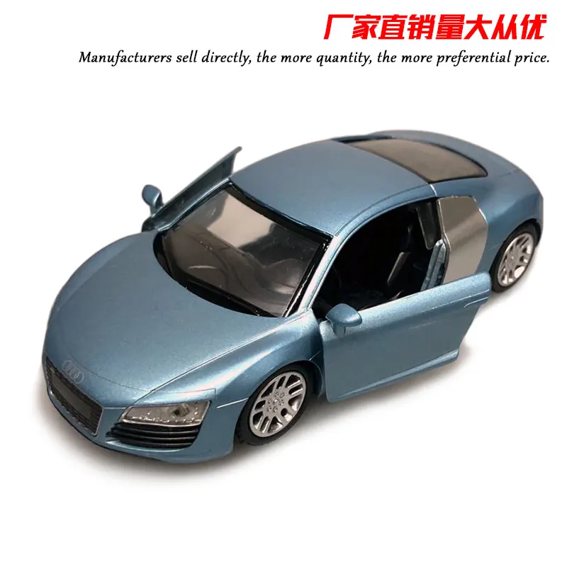 10 шт./лот NEWRAY 1/32 масштабная модель автомобиля игрушки AUDI R8 литье под давлением Металл 14 см длина модель автомобиля игрушка