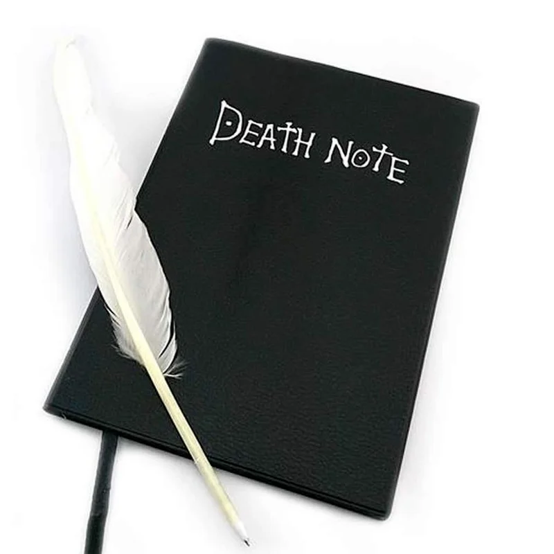 Anime Death Note Notebook Set Leather Journal Collectable Death Notebook School Large Anime Theme Writing Journal Feather Pen