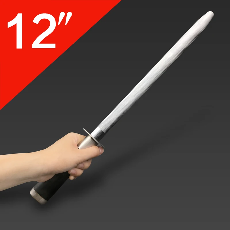 New 12inch Knife Sharpener Rod Sharpening Stone Carbon steel