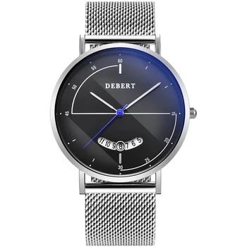 

2020 Minimalist Men's Fashion Ultra Thin Watches Simple Men Business Stainless Steel Mesh Belt Quartz Watch Relogio Masculino