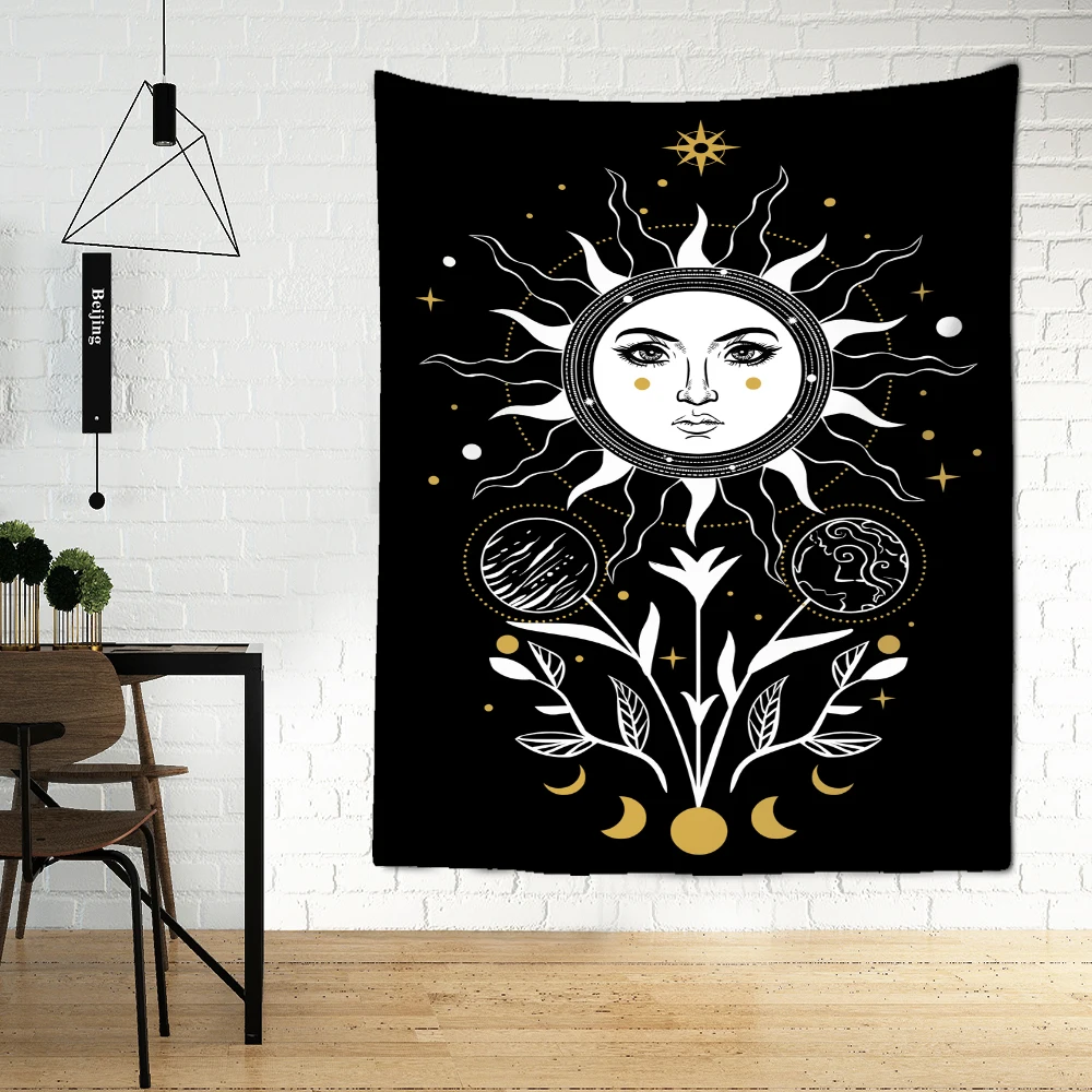 Cat Mysterious Divination Witchcraft Tapestry Wall Hanging Home Decor