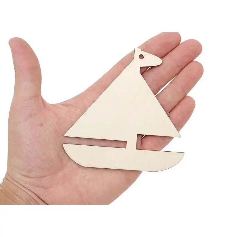 

Sailboat Wood Cutout (10cm) Shape Unfinished Wood Art Projects Craft Decoration Gift Decoupage Seaside Yacht Sea Decor 1117