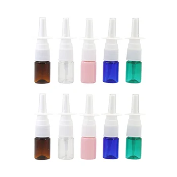 

10Pcs Empty Spray Bottles 5ml Nasal Sprayer Refillable Empty Spray Bottles PET Plastic Bottle Makeup Liquid Subpackaging Bottle