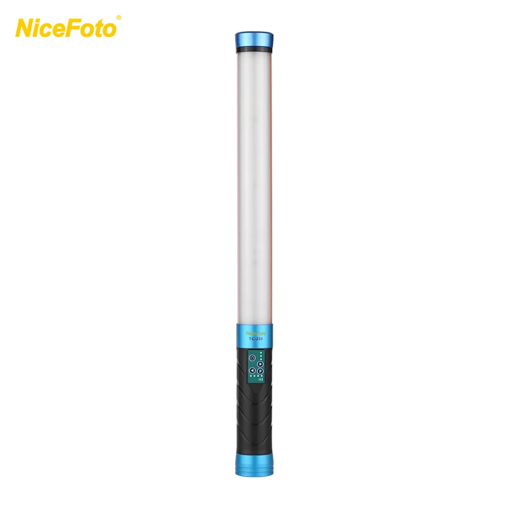 

NiceFoto TC-288 Portable Handheld Bi-color RGB LED Video Light 3000K-9000K & Gradient Color Light Bar Magic Tube Light CRI 95+