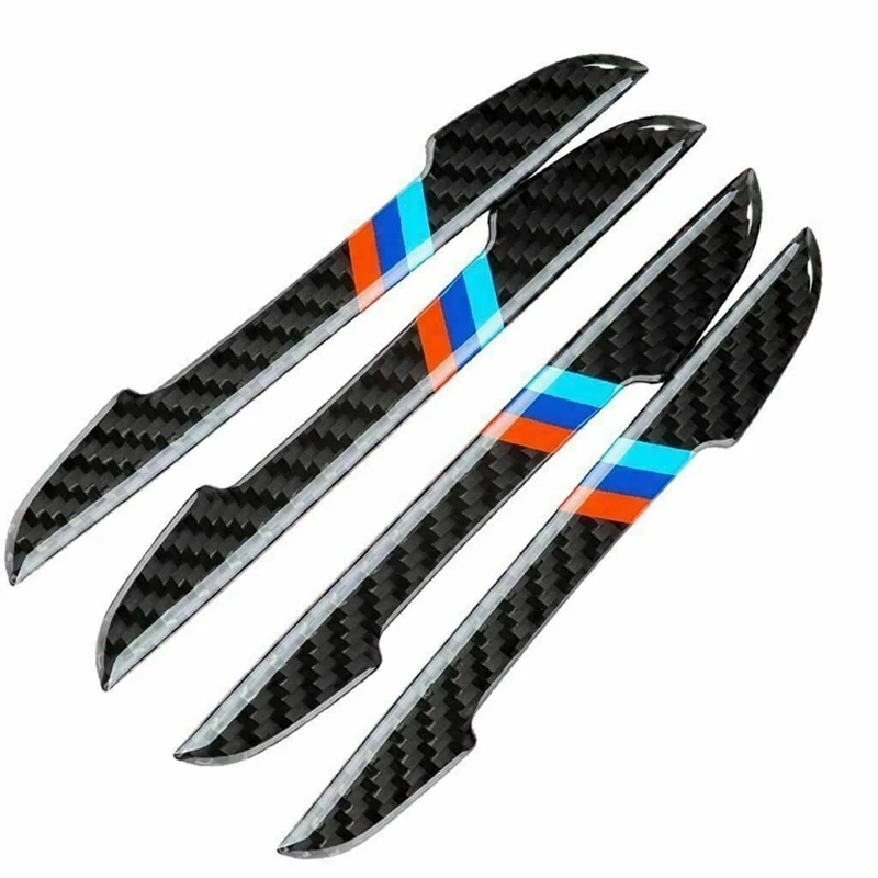 

New 4pcs Car Protection Stickers Side Door Edge Guard High Quality Carbon Fiber Car Sticker Accessories For BMW