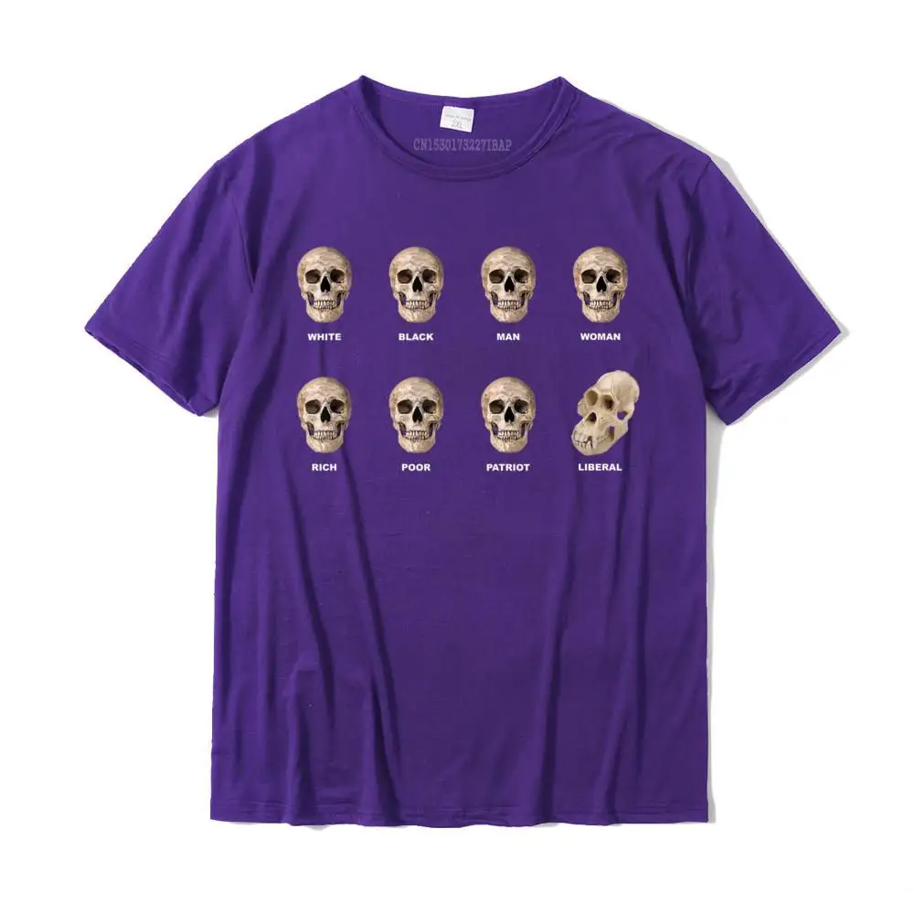 Casual Tshirts Customized Short Sleeve Brand O-Neck 100% Cotton Fabric Tops & Tees Design Tops Shirts for Men Summer Funny Skull Anti Liberal tee shirt T-shirt Tshirt__MZ22592 purple