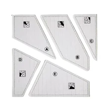 Modèle de coupe de matelassage créatif règle de couture en tissu carré en acrylique transparent, pochoir de tailleur pour papier en tissu