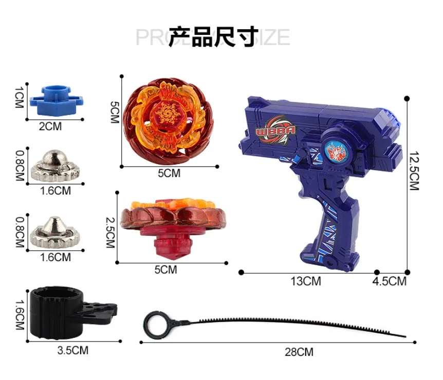SPINNING TOP Red Blue Black Launchers Double Tops Launcher Novelty New Launcher Toy