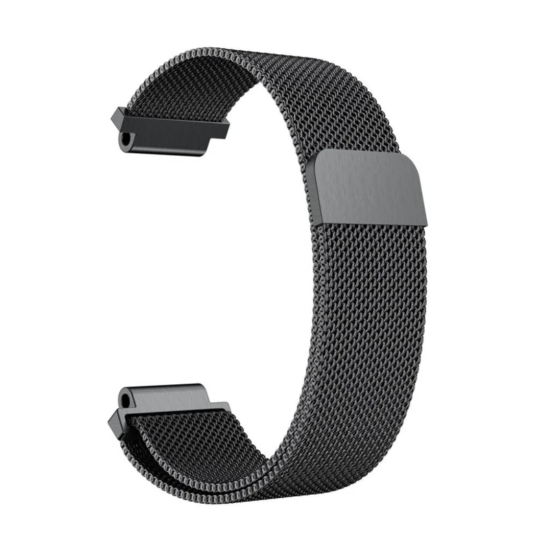 Для Garmin Vivoactive ацетат 16 мм Миланская петля для спорта gps умные часы из нержавеющей стали сетчатый Браслет сменный ремешок - Цвет ремешка: Black