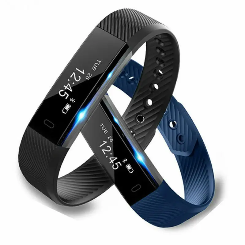 

2019 Fashion ID 115 Smart Band Watch Fitness Activity Tracker Bracelet Bluetooth Calorie Step Sports For Android iOS New