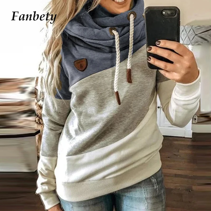 Permalink to Fashion Autumn Long Sleeve Women Hooded Sweatshirt Casual Patchwork Print Pullovers Tops 2020 Lady Plus Size Hoodies Streetwear