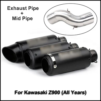 

Slip for Kawasaki Z900 Motorcycle Exhaust Muffler Vent Pipe Black Mid Link Connect Pipe Stainless Steel