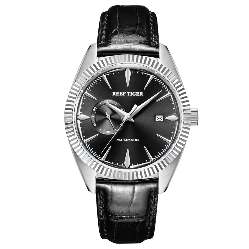 Reef Tiger/RT Топ бренд Роскошные мужские часы Reloj Hombre автоматические механические кожаные водонепроницаемые часы Relogio Masculino RGA1616 - Цвет: 5
