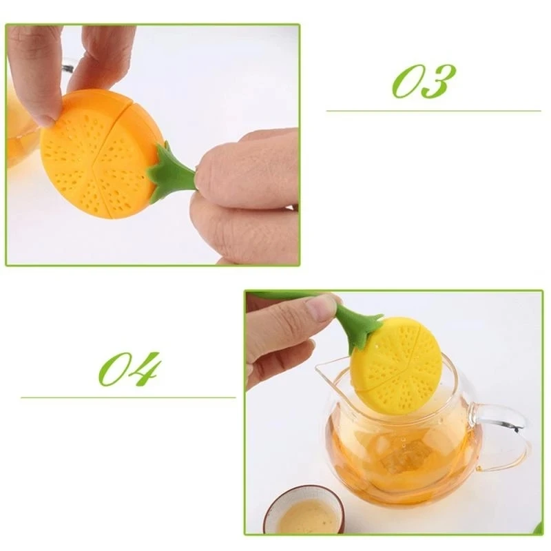 Tea Infuser Lemon Shape Loose Tea-leaf Infuser Strainer for Tea Pot for You Brew Teas Infusers Food-grade Silicone Sieve Filter