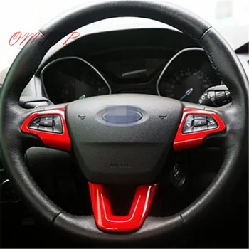 

3Pcs ABS Paint Car Steering Wheel Decoration Trim Sequins car Sticker new Focus 2014 2020 2020 2020 Car styling