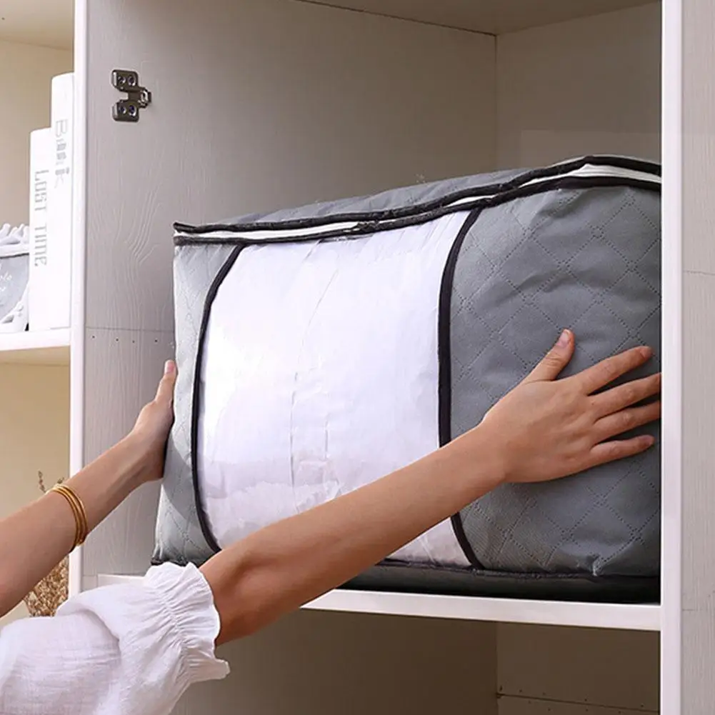 5 PCS Transparent Storage Bags Reusable Sealing Tote For Home Clothers Shoes Foldable Storage Organizer Travel Storage Bag