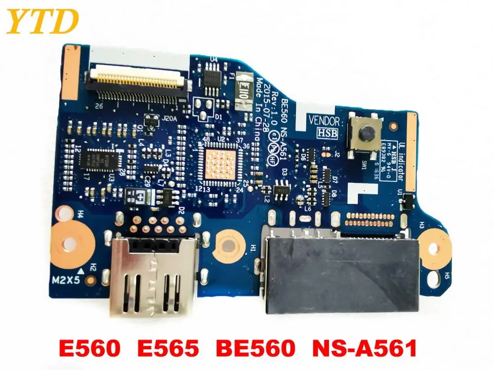 Оригинальный Для Lenovo E560 E565 Плата USB BE560 NS-A561 испытанное хорошее Бесплатная